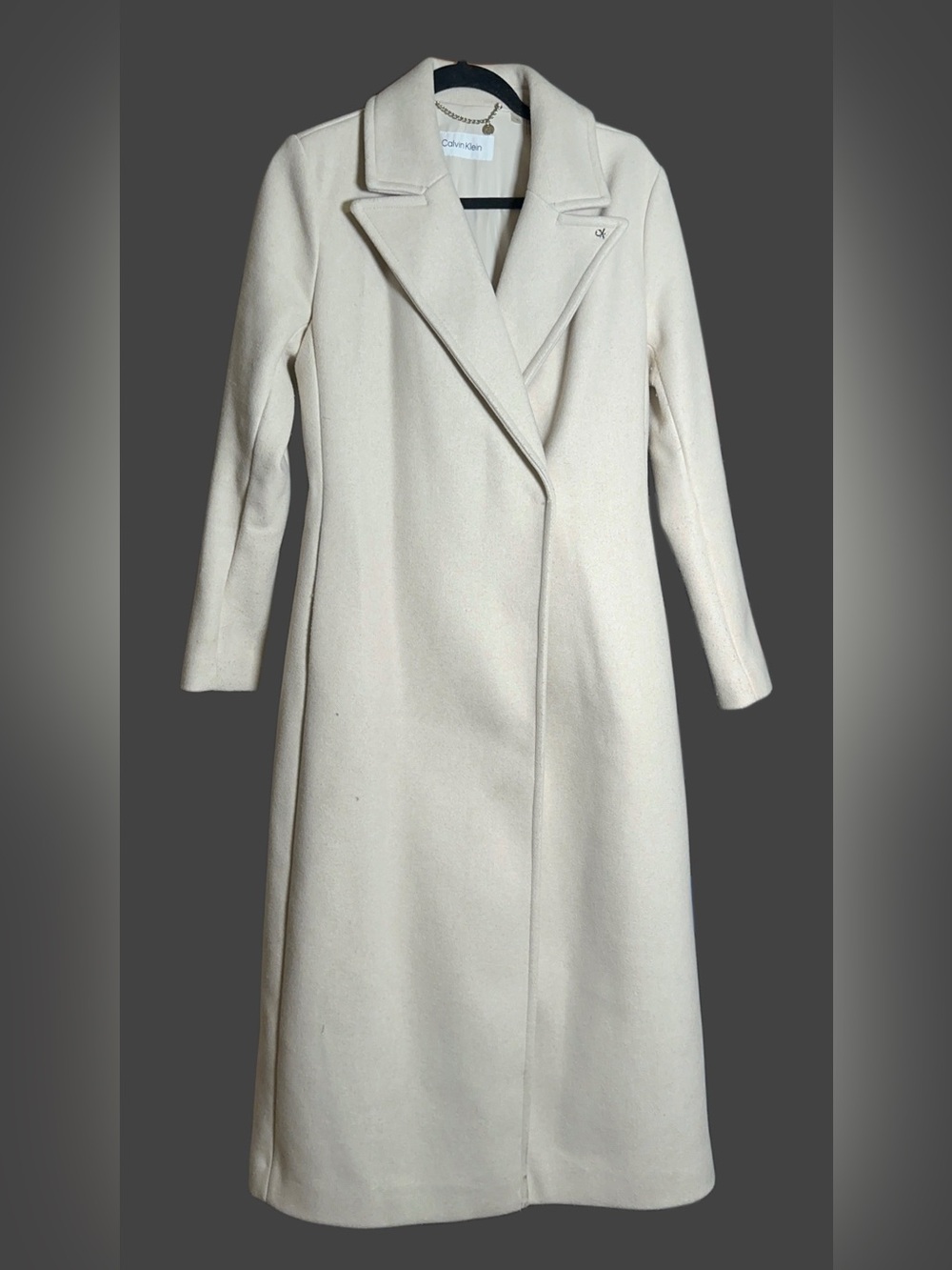 Calvin Klein Cream Long Coat